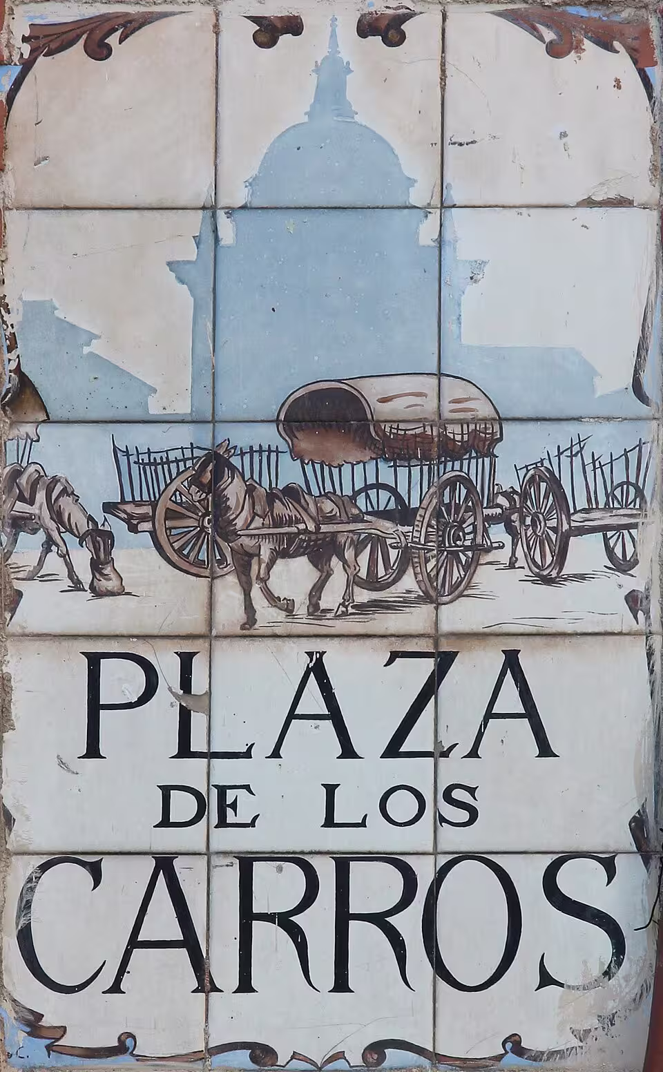 Placa de la Plaza de los Carros, Madrid