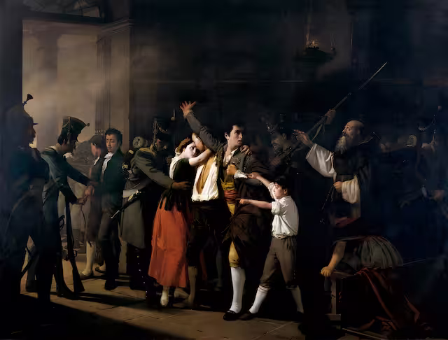 Fusilamiento de Patriotas en el Buen Suceso la madrugada del 3 de mayo de 1808, de José Marcelo Contreras y Muñoz, 1866.