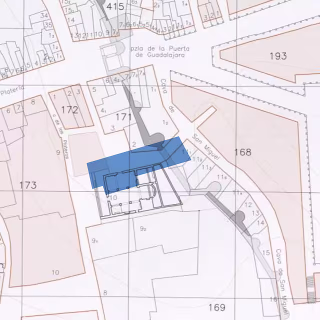 Plano arqueológico del subsuelo del Mercado de San Miguel: zonas en riesgo por la ampliación
