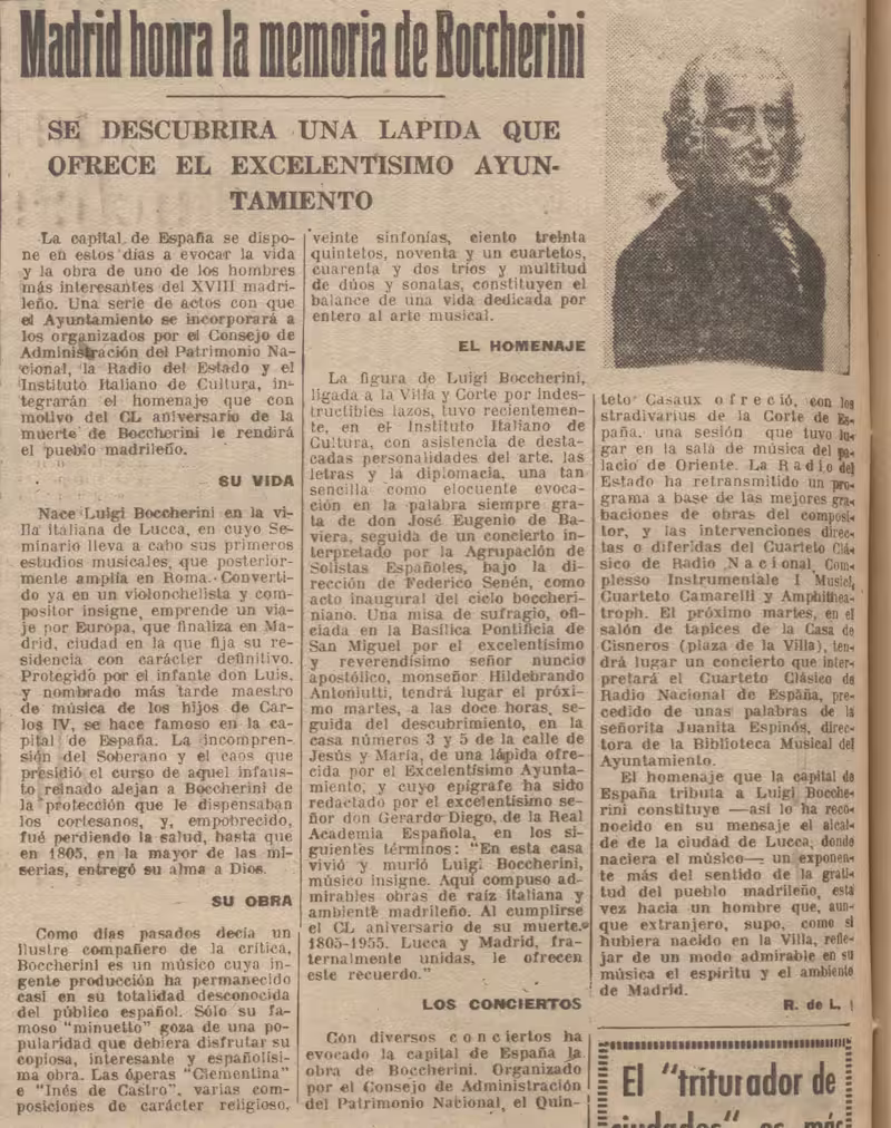 Madrid honra la memoria de Boccherini