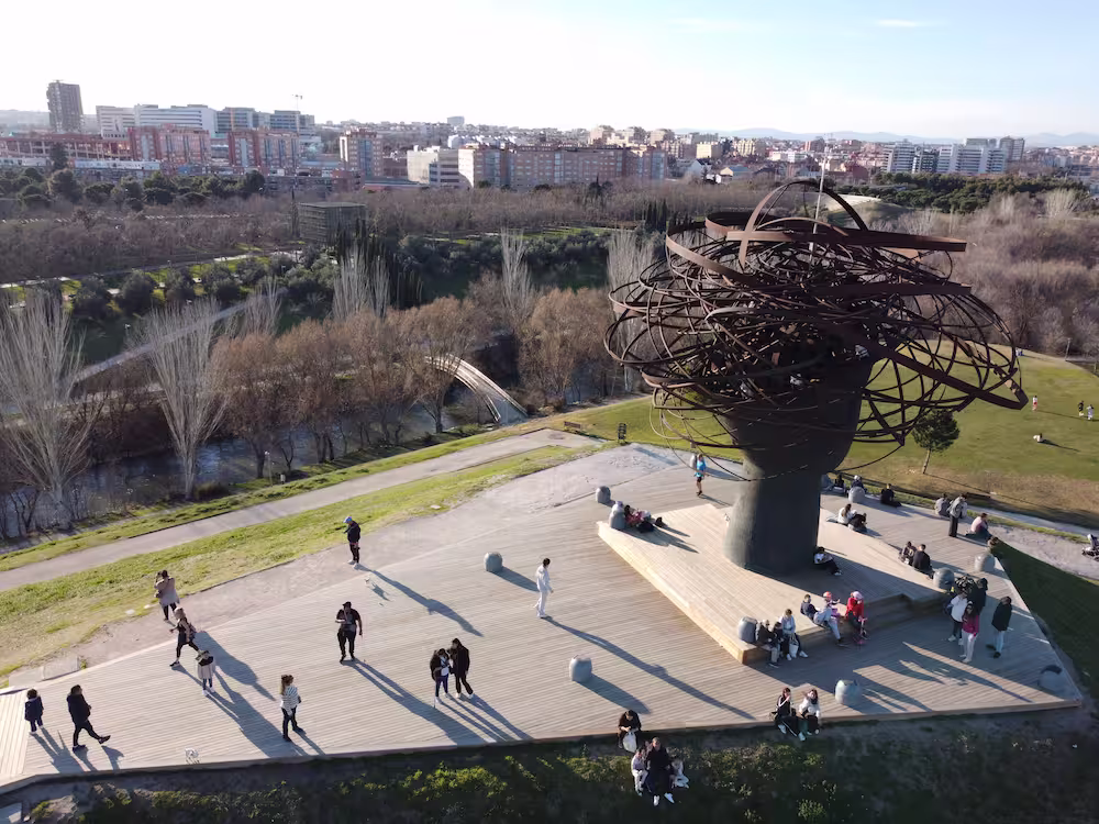 dama manzanares parque lineal madrid vista panoramica